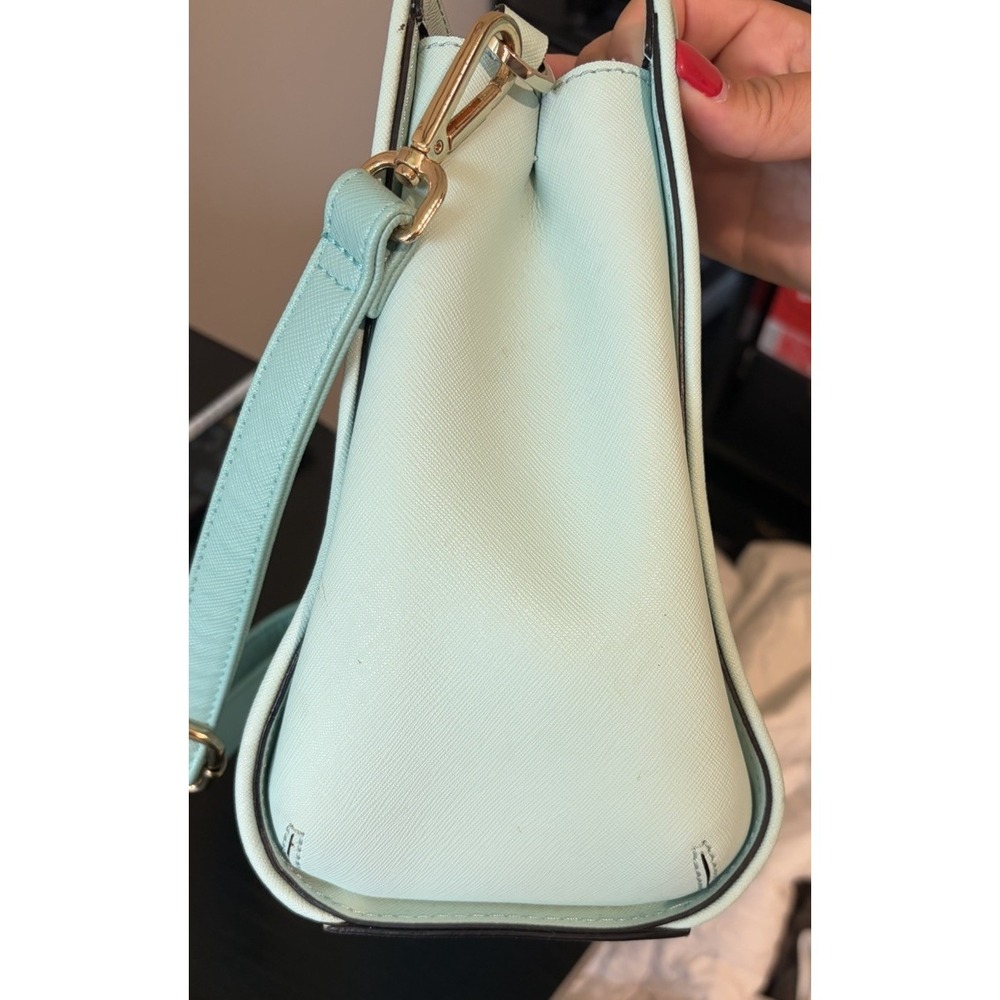 Kate Spade New Newbury Lane Leather Crossbody Purse Robin Egg Blue - Picture 14 of 16